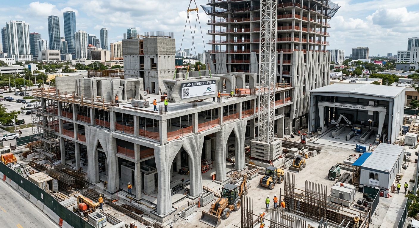 3D printed architecture on site